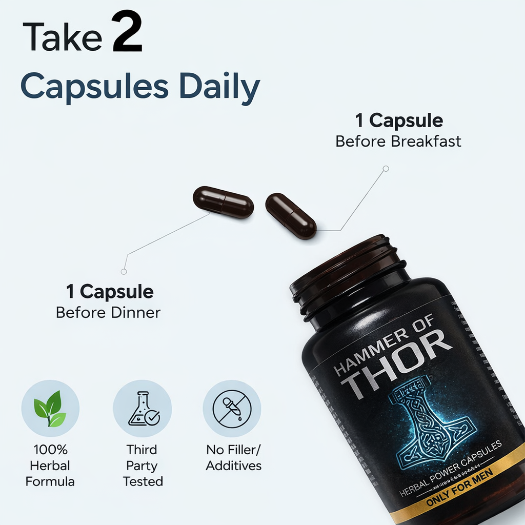 Hammer of Thor – Powerful Herbal Capsules for Strength, Stamina & Performance