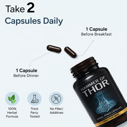 Hammer of Thor – Powerful Herbal Capsules for Strength, Stamina & Performance (60 capsule)