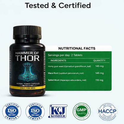 Hammer of Thor – Powerful Herbal Capsules for Strength, Stamina & Performance (60 capsule)