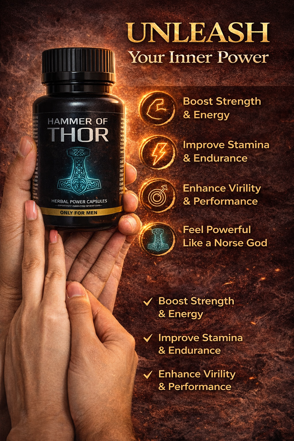 Hammer of Thor – Powerful Herbal Capsules for Strength, Stamina & Performance