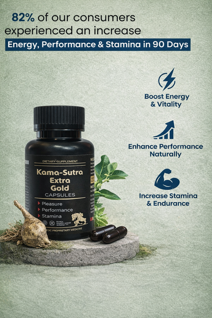Kama-Sutra Extra Gold Increase Bed Time • Boost Stamina • Restore Confidence (60 capsule)